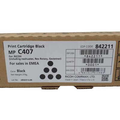 Ricoh 842211 Schwarzer Orjinaltoner — MPC407