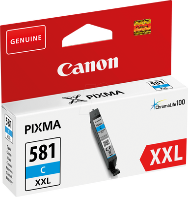 Canon CLI-581XXL C (1995C001AA) Cyan Original Cartridge - TS6150 / TS6250